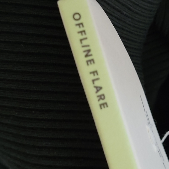 OFFLINE By Aerie Black Ribbed Pocket Foldover Low Rise Flare Legging Size S - Picture 11 of 14